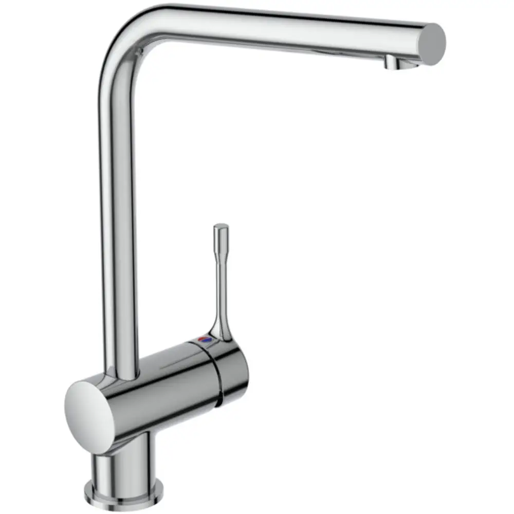 Moderner Küchenarmatur von Ideal Standard mit hohem Auslauf und Bedienhebel. Verchromte Oberfläche, geeignet fürStandard-Spülen.